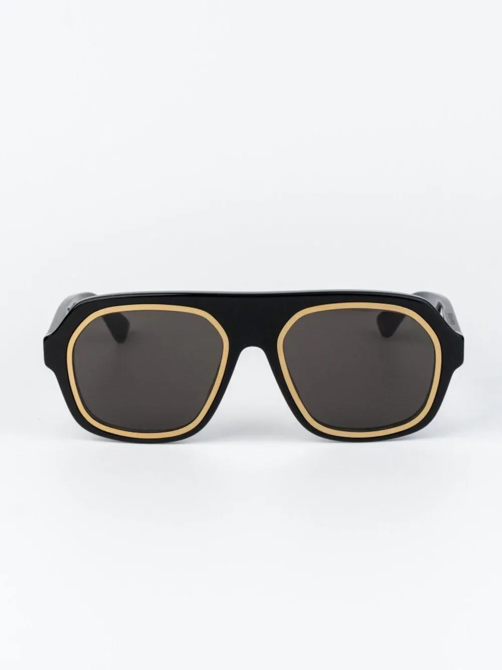 Bottega Veneta Women Sunglasses Black Grey Square BV1217S 001 NEW AUTHENTIC
